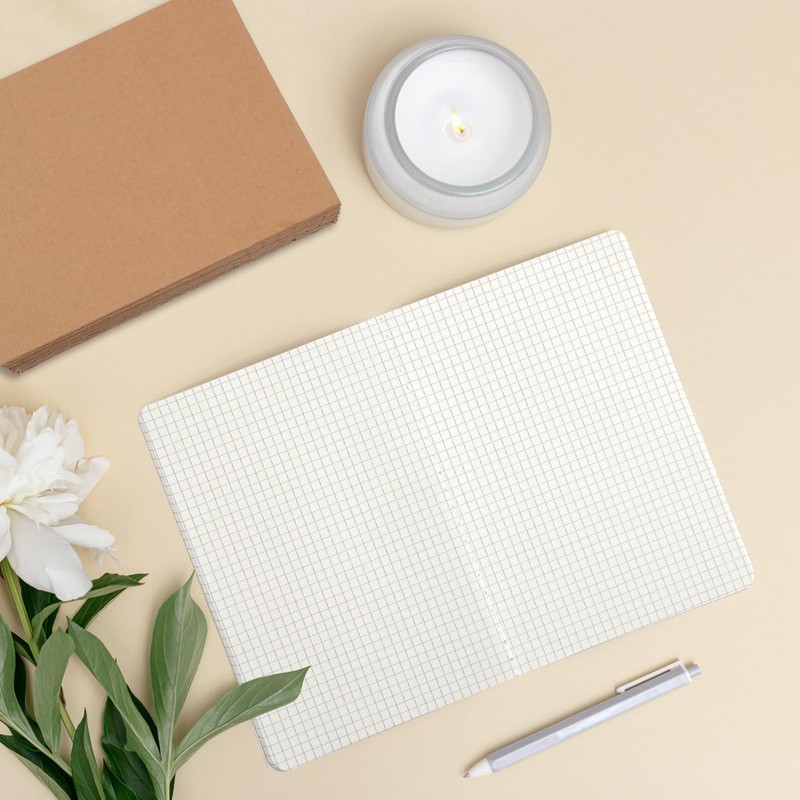 ZMDMAH 6 x notebook, A5, blank, 36 sheets, notebook, A5,