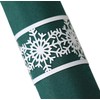 White Snowflake Paper Napkin Rings Winter Christmas Disposable Napkin Holder