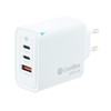 Watio Wave Ladegerät - Wandladegerät 3,0 GAN, 2 USB-C- (PD) und USB-A-Anschlüsse, Leistung 65 W, Weiß, kompakt und effizient beim Aufladen