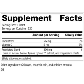 Standard Process Thymex Whole Food Cholesterol, 330 Tablets