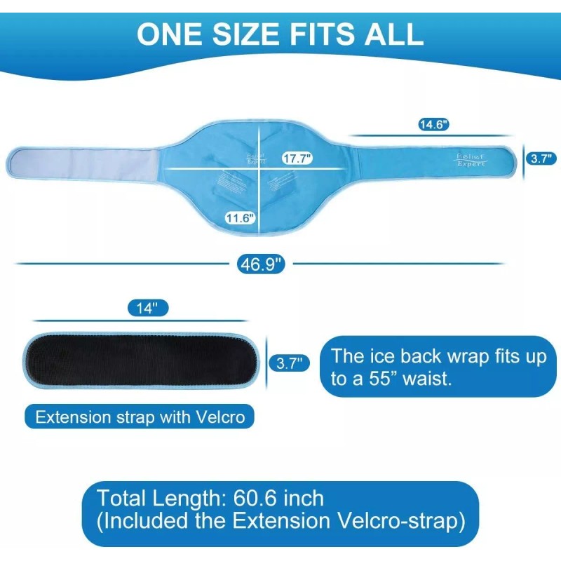 Relief Expert Double Sided Gel Cold Pack Reusable Ice Pack