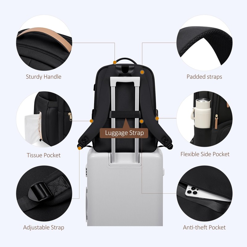 MDODO Lunch Backpack for Women Men,15.6Inch Insulated Cooler Lunch Box