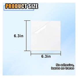 smilfuy Car Windshield Sticker Decals, 6.3Ã—6.3 Inch Car Windshield Sticker Applicator with Squeegee, Clear Window Static Cling Film Decals for Car Parking Permit Inspection Sticker Holder (20 Sheets)