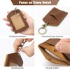 Jack&Chris Genuine Leather Badge Holder, Detachable Keychain Lanyards for ID