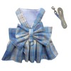 Dog Harness and Leash Set, Cute Bow Tie Plaid Harnesses