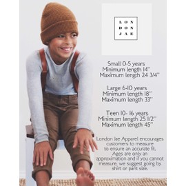 London Jae Apparel Suspenders for Kids - Adjustable Leather Suspenders for Kids Ages 2mos to 17 Years (Caramel w/Brass Clips, Teen)