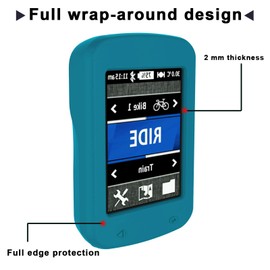 FTTYUHU Silicone Protector Case for Garmin Edge 820 Tempered Glass Screen Protector Bicycle Computer Cycling Protective Cases Cover Bumper Anti-Collision Soft Shell (Pack of 2+1)