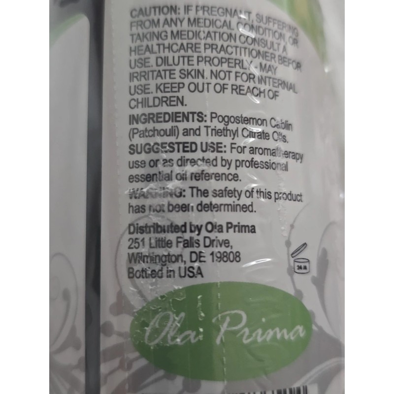 Prima Ola Prima Patchouli Premium Quality Essential Oil Therapeutic Grade