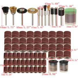 150 Pieces Drum Kit Sander Set Rotary Tool Accessories Electric Grinder Universal Fitment Set Sanding Band Drum Sleeve forRotary Tool
