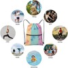 GardEssere Coconut Tree Drawstring Bags Summer Exotic Drawstring Gym Bag