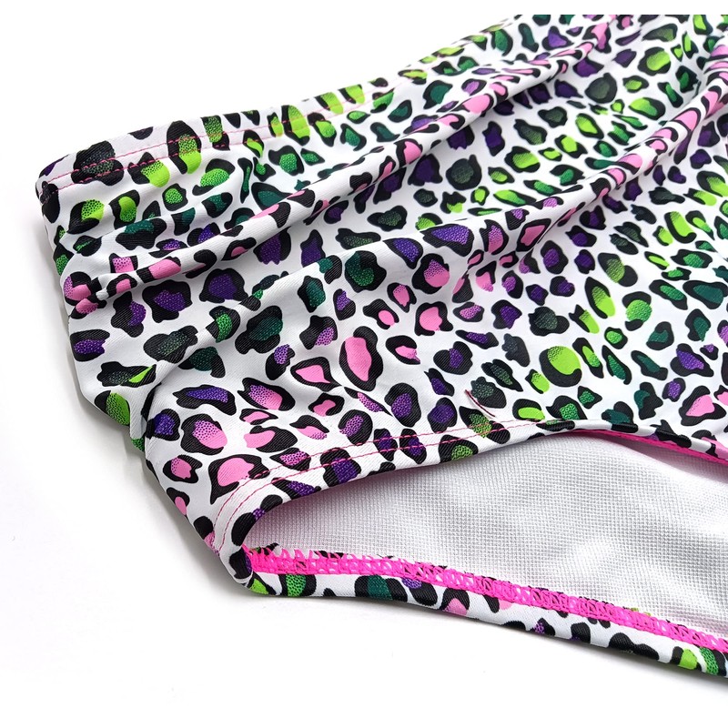 SHEKINI Girls' Two-Piece Swimsuits, Ruffle Bikini Top with Triangle, Printed