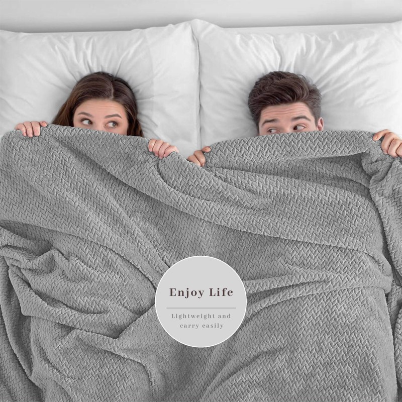 Homebliss Cuddly Blanket, 130 x 150 cm, Fluffy Fleece Blanket,