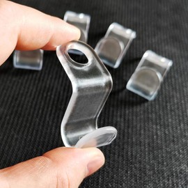 Clothes Hangers Space Saving, Pack of 60 Clothes Hangers Hook Connection Connector Wardrobe Organiser Tie Holder Space Saving Hanger Connection Hooks (Transparent)