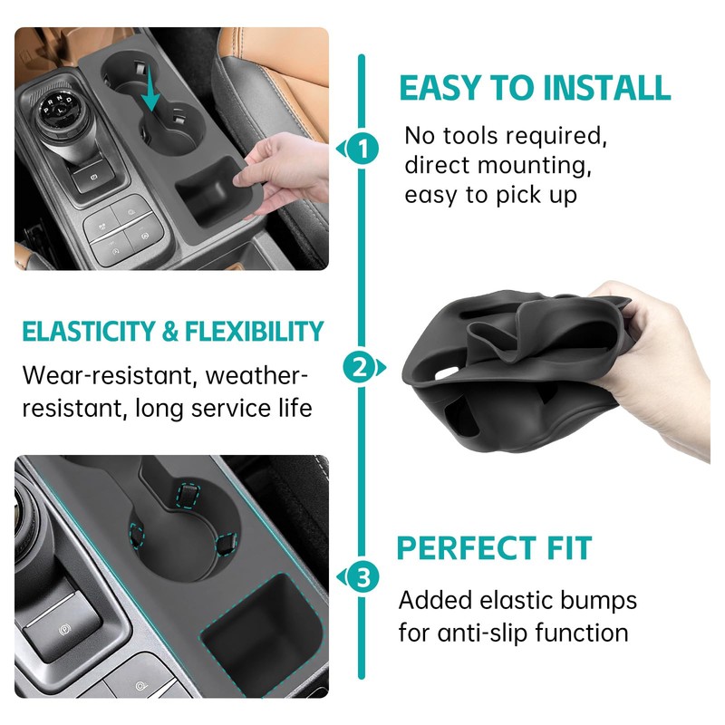 OUSUWO Cup Holder Organizer Compatible with 2022 2023 2024 2025