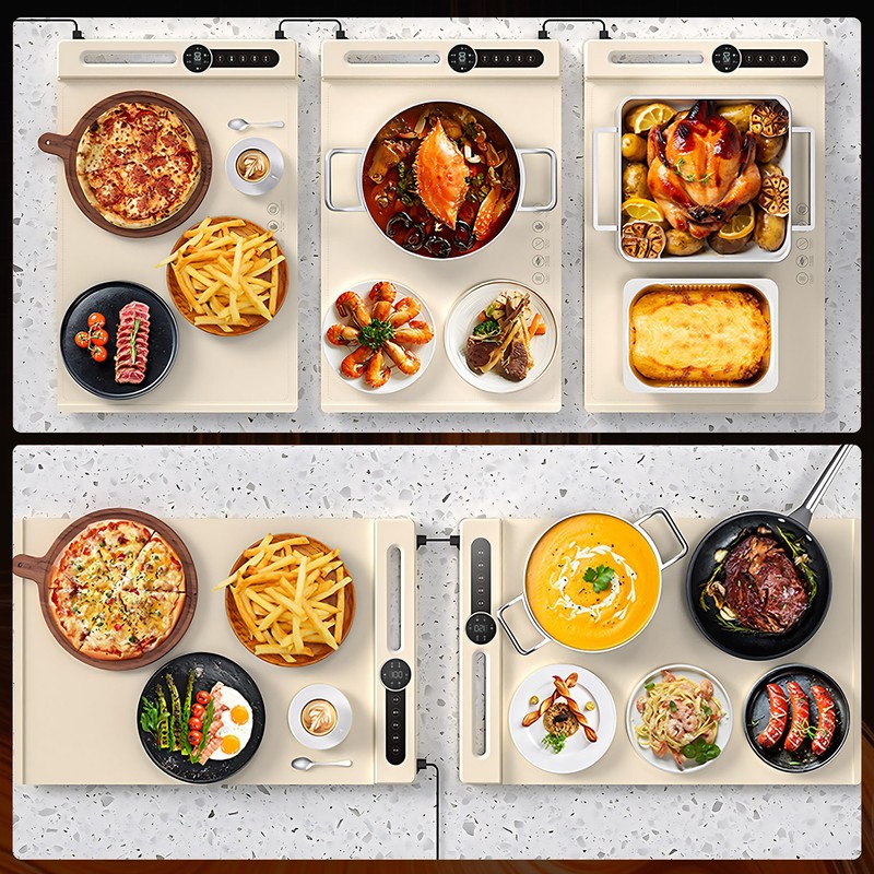 MUALIK Warming Mat for Food, Roll-UP Fast Heating Silicone with