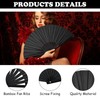 HINGTAI Hand Fan Clack Fan Bamboo Ribs for Line Dance