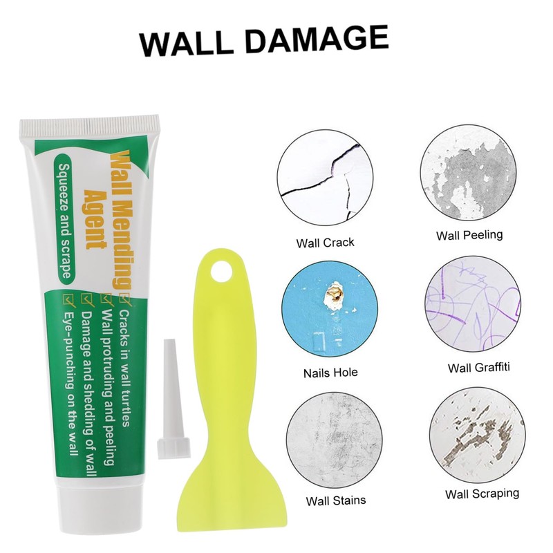 LALAFINA 1 Set Wall Repair Cream Wall Mending Agent with