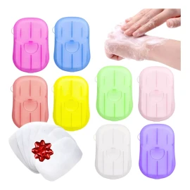 Universo en Linea Set 5 Estuches Laminas Papel Jabón Manos Viaje + Repuestos F