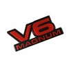 1pc V6 Magnum Emblems Fender Door Nameplate 3D Badge Stickers