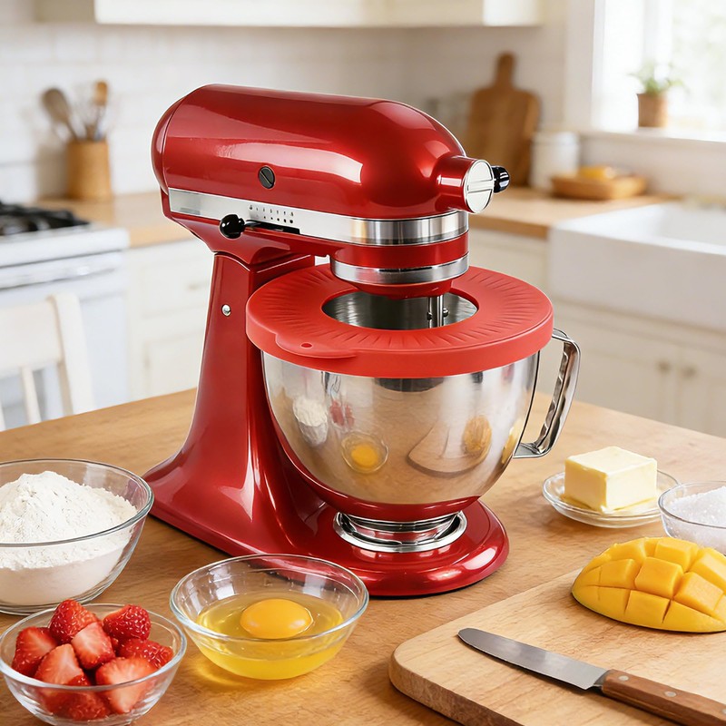 Silicone Mixer Bowl Cover - Mixer Splatter Guard Lids for