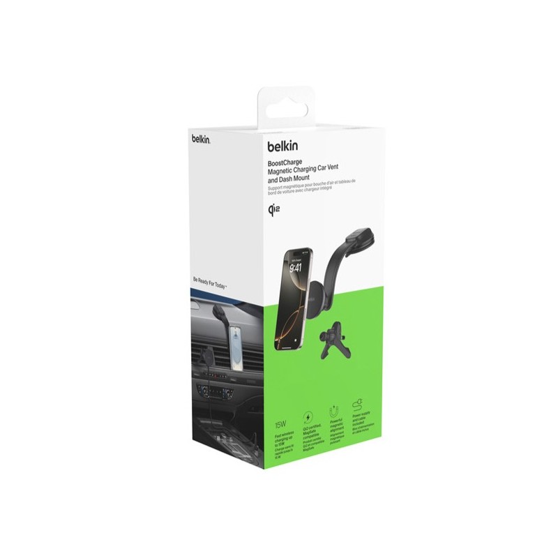 Belkin BoostCharge Magnetic Qi2 Car Air Vent Dashboard Fast Wireless