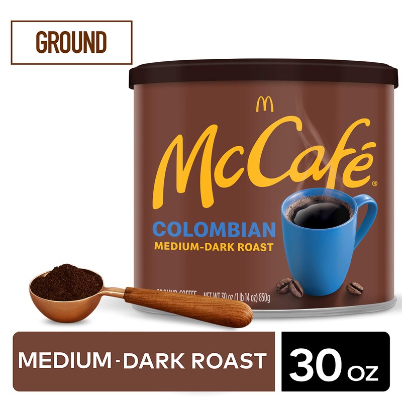 McCafe Medium Dark Roast Ground Coffee, Colombian, 30 Ounce (Pack