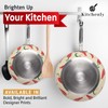 KITCHENLY Nonstick Frying Pans with Lids - Granite Frying Pans