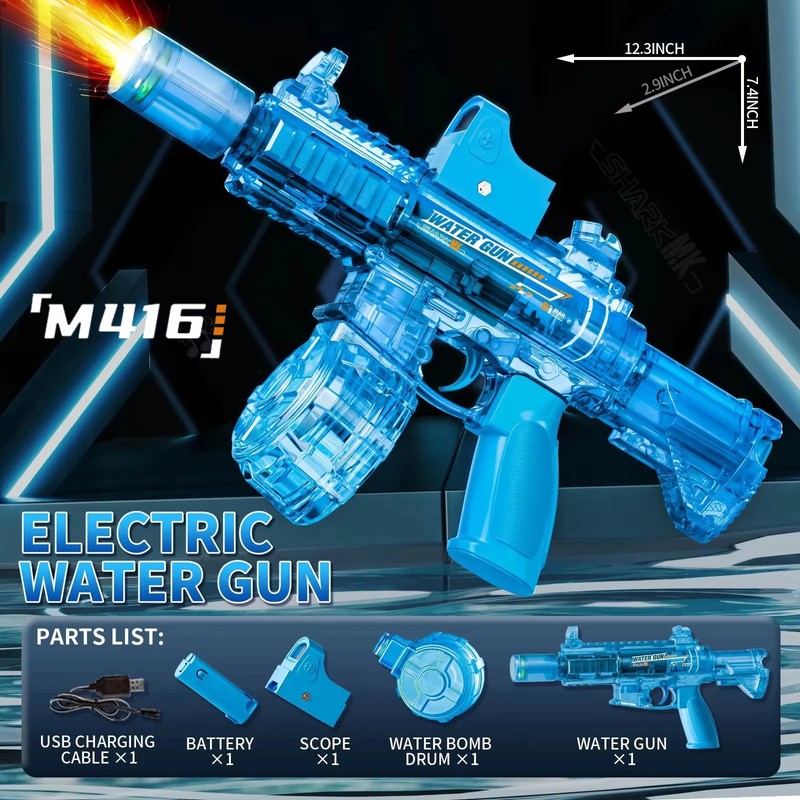 Electric Water Blaster for Summer Outdoor Play – Rechargeable Continuous