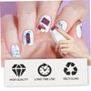 IWOWHERO 4pcs Clear DIY Nail Art Stamping Plates with Manicure