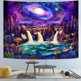 Lunerfex Galaxy Mountain Space Wall Tapestry - Celestial Landscape Wall Hanging for Bedroom and Living Room Decor - 3648 Inches