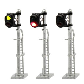 JTD1503GR 3PCS Model Railroad Train Signals 2-Lights Block Signal N Scale 12V Green-Red Traffic Lights for Train Layout New