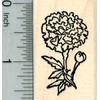 Marigold Flower Rubber Stamp, Summer Floral Series
