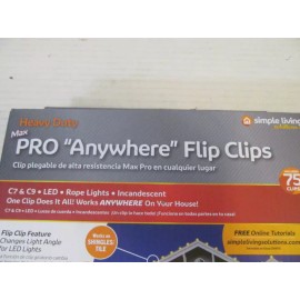 Living Solutions Simple Living Solutions Heavy Duty Max Pro Anywhere Flip Clips, 75 Clips