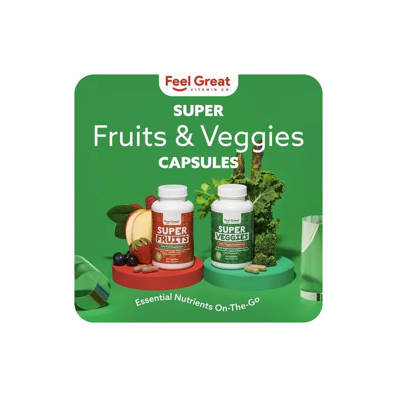 Feel Great Suplementos Frutas Verduras - Energía Natural