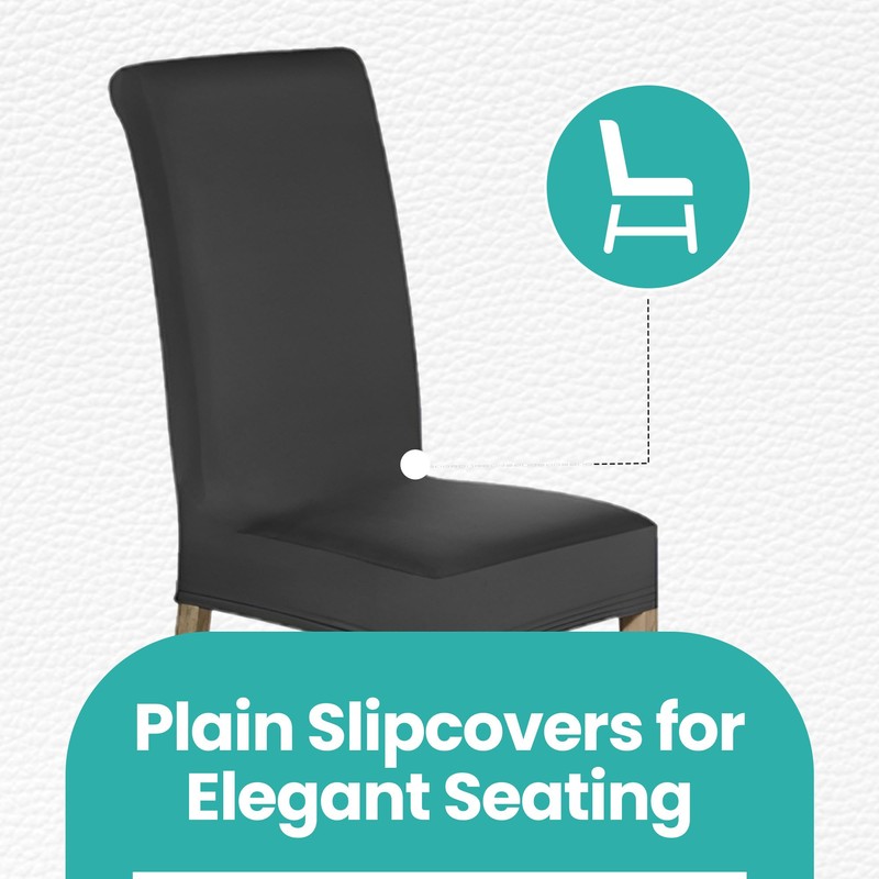 High-Back Chair Covers for Dining Room Chairs – Spandex Stretch,