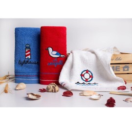 damaloo Pack of 3 Small Hand Towels 30 x 50 cm Cotton - For Hands and Face - Toilet Guest Towel Set Small - Face Towels - Guest Towels 50 x 30 cm - Fluffy Hand Towels