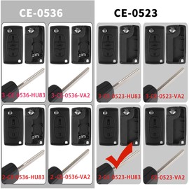 Betterher Key Shell Remote Control Compatible with Citroen C2 C3 C4 C5 C6 C8 Xsara, Peugeot 107 207 307 307S 308 407 607 2BT-CE0523 HU83