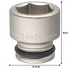 TONE Impact Socket 6NV-38 Insertion Angle 0.7 inch (19.0 mm)