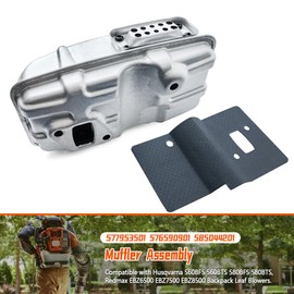 Muffler Assembly Fit for Husqvarna 560BFS 560BTS 580BFS 580BTS, Fit for RedMax EBZ6500 EBZ6500RH EBZ7500 EBZ7500RH EBZ8500 EBZ8500RH, Exhaust Muffler Replace 577953501 576590901 585044201