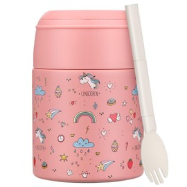 Zenvory 10oz Soup Thermo for Hot Food Kids Insulated Food Jar Container with Spoon Width Mouth Stainless Steel Leak Proof Thermo Lunch Box for School Travel