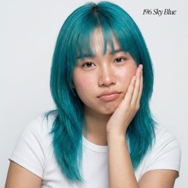 Adore Semi Permanent Hair Color (196 Sky Blue) | Vegan & Cruelty-Free Blue Hair Dye | No Ammonia, No Peroxide, No Alcohol | 4 Fl Oz (Pack of 1)