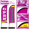 Buryeah 2 Sets Now Open Flag Banner for Business Advertising