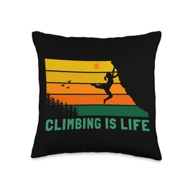 Climbing is Life Outdoor Speed Sport Free Alpine Climbing Throw Pillow