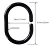 Plastic Shower Curtain Rings Hooks for Bathroom Shower Window Rod