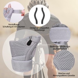 Yasdyri Daumenbandage Einstellbar Daumenorthese Links und Rechts Hände Orthese Daumensattelgelenk für Männer und Frauen Daumenschiene für Arthritis, Daumenverstauchung, Sehnenscheidentzündung (Grau)