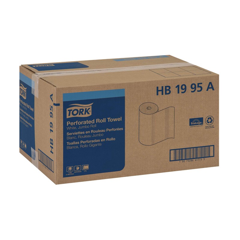 Universal Perforated Towel Roll, Two-Ply, 11 x 9, White, 210/Roll