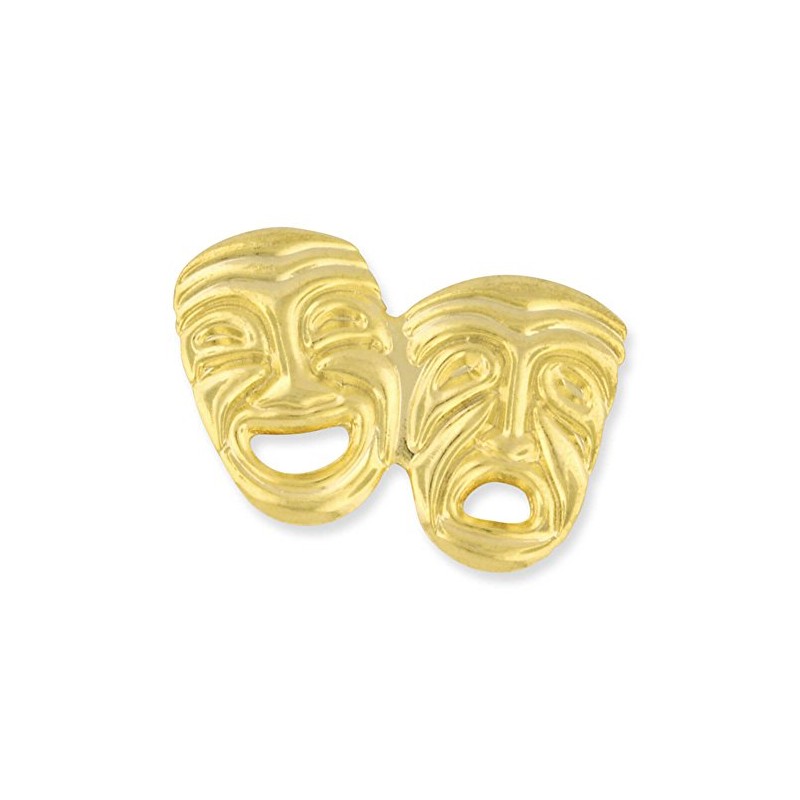 PinMart's Gold Plated Theater Mask Lapel Pin – 1 Piece
