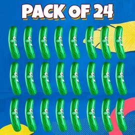 Giant Inflatable Pickle - (Pack of 24) 36-Inch-Tall Funny Pickle Gifts, Durable and Fun Pickle Party Favors, Food Decor, Novelty Gag Prank, Joke Birthday Gifts or Beach and Pool Float Inflatable Toys