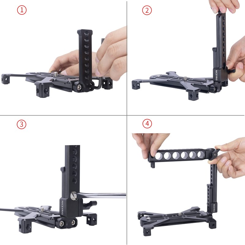 NICEYRIG Camera Hand Grip Set with Side Mounts, Quick Release