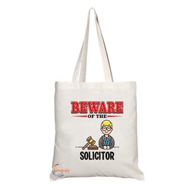 Coralgraph Inc TB901 Beware of the Solicitor Novelty Present Gift Printed Eco-Friendly Stylish Long Handled Tote Shoulder Bag